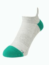 YONEX LOW CUT SOCK 19136EX GREY/GREEN